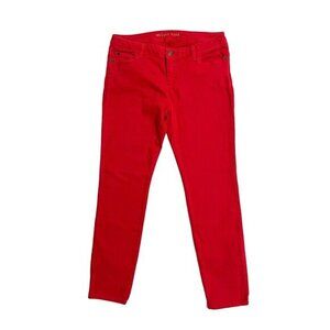 Michael Kors Red Skinny Jeans Stretch Denim SZ 4P